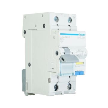 Hager aardlekautomaat 1-polig+nul 25A B-kar 30mA (ADA925G)