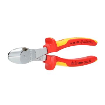 KNIPEX zijkniptang kracht comfort 180mm VDE (74 06 180)