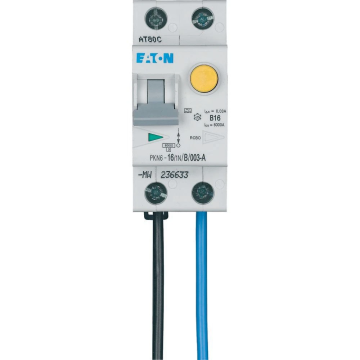 Eaton aardlekautomaat 1-polig+nul 16A C-kar 30mA (PKN6-16-1N-C-003-A-MW-FL)