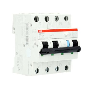 ABB Componenten aardlekautomaat 3-polig+nul 20A B-kar 300mA (DS203NC B20 A300)