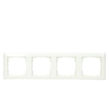 Gira afdekraam 4-voudig - standaard 55 zuiver wit glanzend (021403)