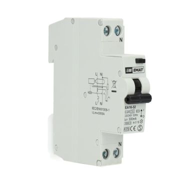 EMAT aardlekautomaat C20 300mA 1-fase (1P+N) 6kA (85006019)
