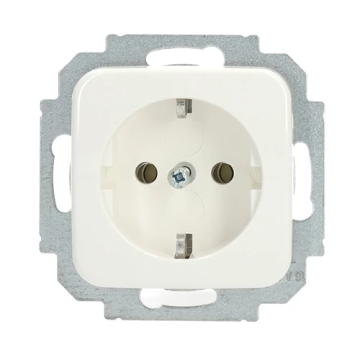 EMAT stopcontact inbouw 1-voudig randaarde - wit (EMATS014)