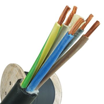Neopreen kabel H07RN-F 5x6mm² per haspel 500 meter
