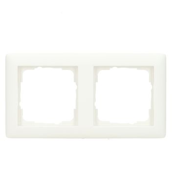 Gira afdekraam 2-voudig - standaard 55 zuiver wit mat (021204)
