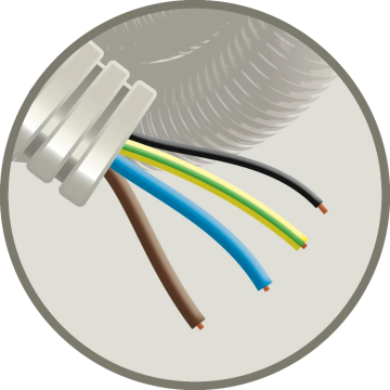 Snelflex flexibele buis VD draad 3x2.5 en 1x1.5mm - 16mm rol 50 meter (SF3G25/15ZM)