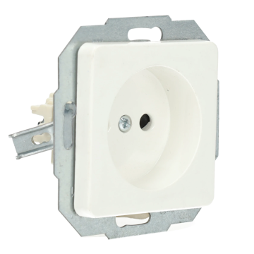 Kopp HK02 afdekraam stopcontact zonder randaarde met kinderbeveiliging 1-voudig wit