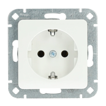 Kopp HK02 stopcontact inbouw met randaarde 1-voudig wit