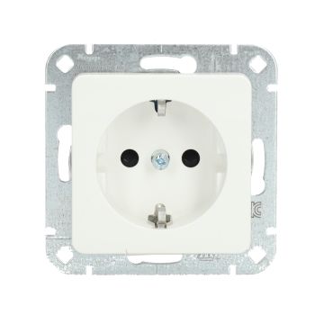 Kopp HK02 stopcontact inbouw met randaarde en kinderbeveiliging 1-voudig wit