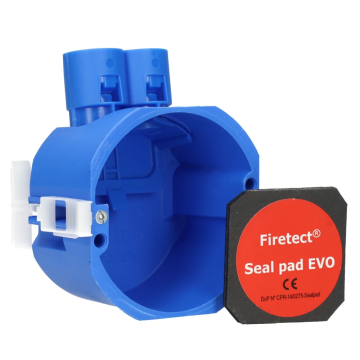 ABB perilex hollewanddoos 16/19/20mm 50mm (HW180-F) + 1 Firetect seal pad
