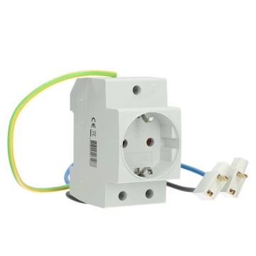 EMAT stopcontact met randaarde DIN-rail (E10124S)