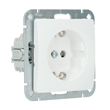 Kopp HK05 wandcontactdoos met randaarde - wit RAL9016 (923502002)