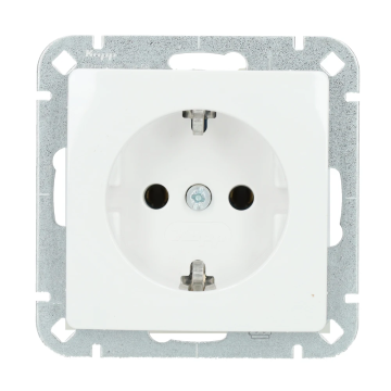 Kopp HK05 wandcontactdoos met randaarde - wit RAL9016 (923502002)