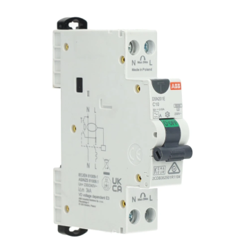 ABB Componenten aardlekautomaat 1-polig+nul 10A C-kar 30mA (DSN201E C10 A30)