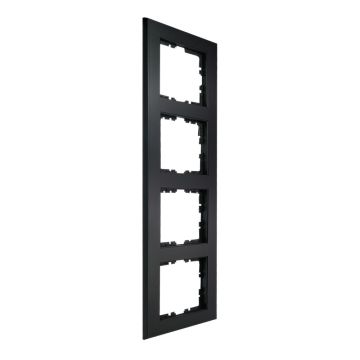 EMhub Quadro55 (by Kopp) afdekraam 4-voudig - zwart mat (4088091)