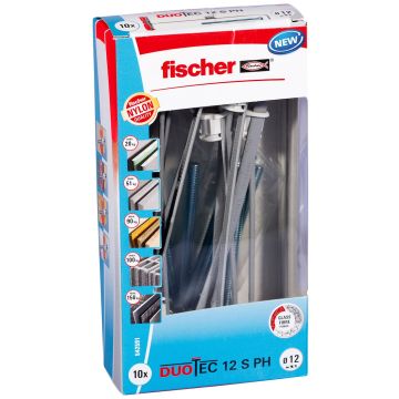 Fischer Fischer DuoTec Hollewandplug 12 S met  bolkopschroef - per 10 stuks (542591)
