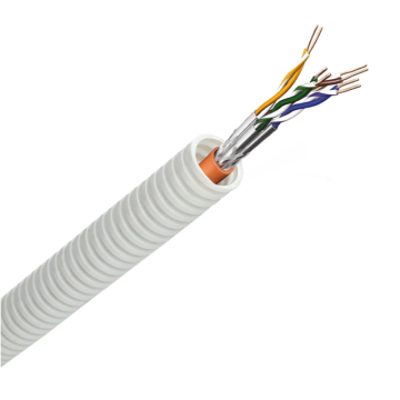 Snelflex flexibele buis coax kabel en S/FTP CAT7 kabel - 25mm per rol 50 meter (SFC9SFTP7)