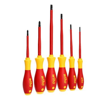 Wiha schroevendraaierset SoftFinish Electric 1000V 320N SL/PH. 6-delig (00833)