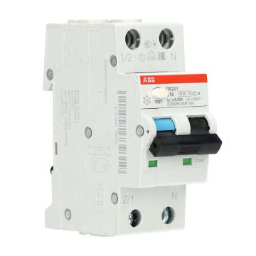 ABB Componenten aardlekautomaat 1-polig+nul 16A C-kar 30mA (DS201 C16 A30)