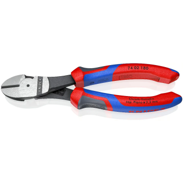 KNIPEX kracht zijkniptang 180mm met 3-comp comfort handgreep KNIPEXtend (7402180)