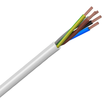 VMVL (H05VV-F) kabel 5x0.75mm2 wit per meter