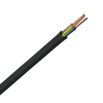 VMVL (H05VV-F) kabel 3x1mm2 zwart per meter