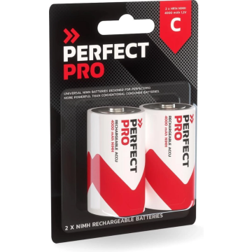 PerfectPro Oplaadbare C batterijen NiMH 4000mAh - 2 stuks (b-c2)