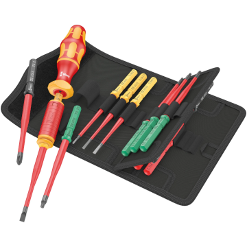 Wera schroevendraaierset met verwisselbare klingen Kraftform Kompakt VDE extra slim instelbaar 1.2-3.0 Nm 15-delig (05006605001)