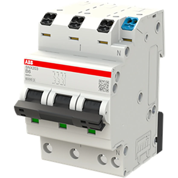 ABB FlexLine krachtgroep 3-polig+nul 6A B-kar (SNX203-B6)