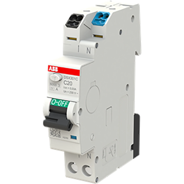 ABB FlexLine aardlekautomaat 1-polig+nul 20A C-kar 30mA (DSX301C C20 A30)