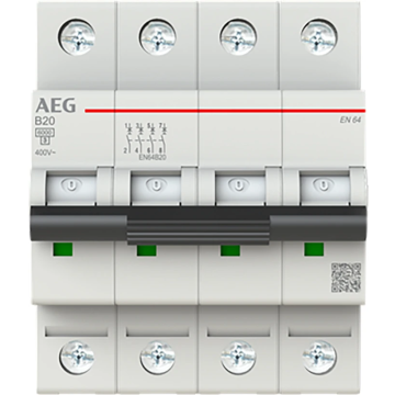 ABB Componenten krachtgroep 4-polig 20A B-kar (EN64B20)