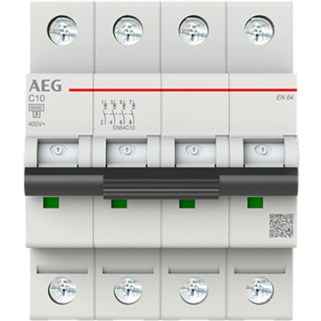 AEG krachtgroep 4-polig 10A C-kar (EN64C10)