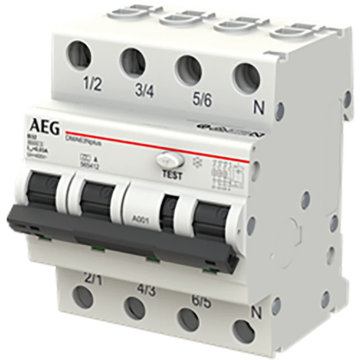 ABB Componenten aardlekautomaat 3polig+nul 32A B-kar 30mA (DMA63N B32/030)