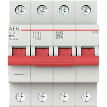 ABB Componenten hoofdschakelaar 4-polig 63A (ESD4063)