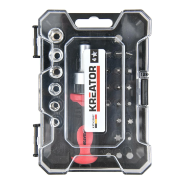 Kreator bitset ratelschroevendraaierset SL/PH/PZ/T/H/S 27-delig (KRTH20007)
