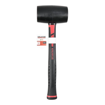 Kreator zwart rubber hamer fiber steel 900 gram (KRTH90703)