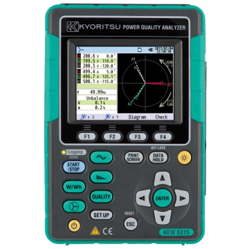 Kyoritsu 6315-00 driefase Power quality analyser inclusief software en koffer (063151001A)