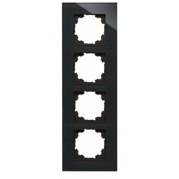 Kopp HK07 afdekraam glas 4-voudig zwart (406605001)