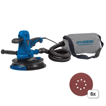 Hyundai wandschuurmachine met LED verlichting 230V 1280W Ø225mm (56475)
