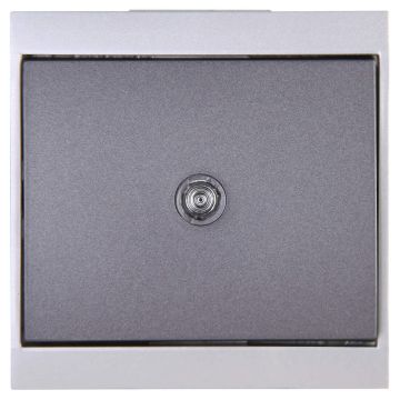Kopp MALTA drukschakelaar m verlichting antraciet/zilver