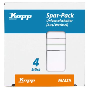 Kopp wisselschakelaar arctic wit Profi per 4 stuks (622613057)