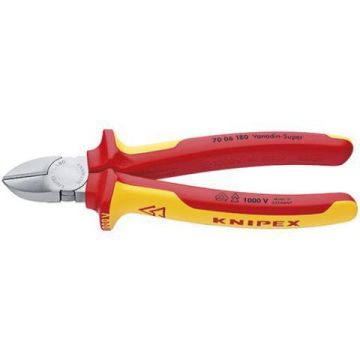 KNIPEX zijkniptang verchroomd comfort 160mm VDE (70 06 160)