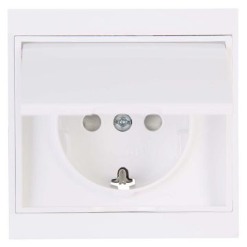 Kopp MALTA stopcontact 1-voudig ra kinderbeveiliging deksel arctic wit