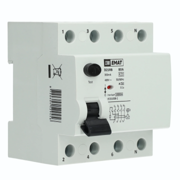 EMAT aardlekschakelaar 4-polig 80A 300mA type A (85002045)