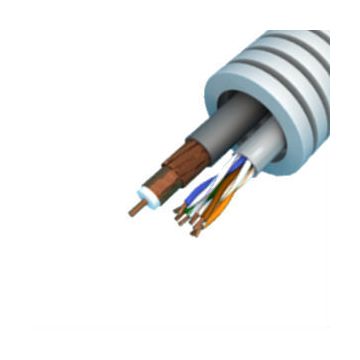 Snelflex flexibele buis coax kabel en U/UTP CAT5e kabel - 20mm per rol 100 meter (SFC9UTP5E)