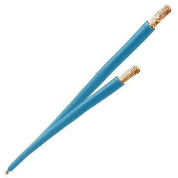 Aansluitdraad H07V2-K 4mm² twin blauw 490/190 mm soepele kern en geperste uiteinden