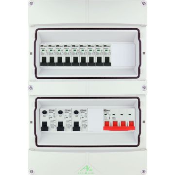 EMAT Schneider waterdichte (IP55) groepenkast 9 groepen 3 fase 250x370 (BxH)