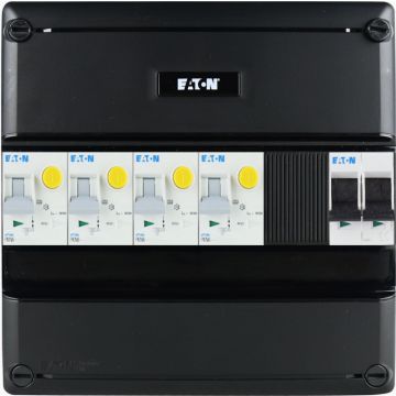 Eaton groepenkast 4 aardlekautomaten 1 fase 220x220 (BxH)