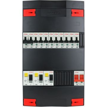 Attema groepenkast 9 groepen + fornuis 1 fase 220x390 (BxH)