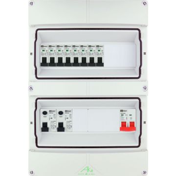 EMAT Schneider waterdichte (IP55) groepenkast 8 groepen 1 fase 250x370 (BxH) 